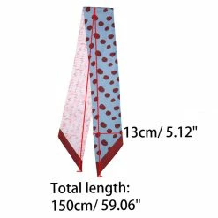 Allegra K Women Flower Floral Skinny Scarf Neck Scarves Double Sided Neckerchief Headbands