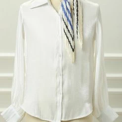 Allegra K Crinkle Pleated Stripe Rhombus Neck Scarf Crumple Neckerchief For Women 44 Allegra K Crinkle Pleated Stripe Rhombus Neck Scarf Crumple Neckerchief For Women