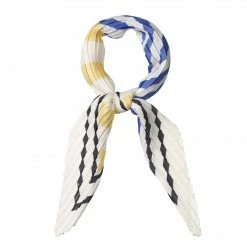 Allegra K Crinkle Pleated Stripe Rhombus Neck Scarf Crumple Neckerchief For Women 43 Allegra K Crinkle Pleated Stripe Rhombus Neck Scarf Crumple Neckerchief For Women
