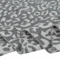 Allegra K Accessories Leopard Animal Rhombic Autumn Winter Neck Scarves Knit Scarf Neckerchief For Women