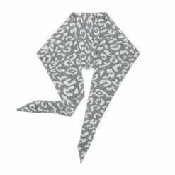 Allegra K Accessories Leopard Animal Rhombic Autumn Winter Neck Scarves Knit Scarf Neckerchief For Women