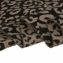 Allegra K Accessories Leopard Animal Rhombic Autumn Winter Neck Scarves Knit Scarf Neckerchief For Women