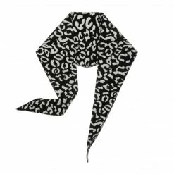 Allegra K Accessories Leopard Animal Rhombic Autumn Winter Neck Scarves Knit Scarf Neckerchief For Women