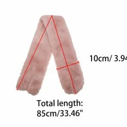 Allegra K Fluffy Faux Fur Collar Scarf Rabbit Ears Plush Neck Wrap Winter Warmer For Women Accessories