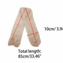 Allegra K Fluffy Faux Fur Collar Scarf Rabbit Ears Plush Neck Wrap Winter Warmer For Women Accessories