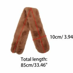 Allegra K Fluffy Faux Fur Collar Scarf Rabbit Ears Plush Neck Wrap Winter Warmer For Women Accessories