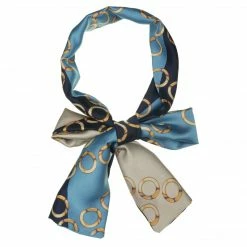 Allegra K Women Polka Dot Stripe Chain Print Long Skinny Scarf Neck Scarves Neckerchief Hairband Accessories