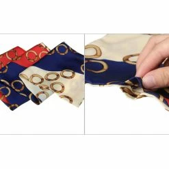 Allegra K Women Polka Dot Stripe Chain Print Long Skinny Scarf Neck Scarves Neckerchief Hairband Accessories