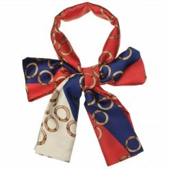 Allegra K Women Polka Dot Stripe Chain Print Long Skinny Scarf Neck Scarves Neckerchief Hairband Accessories