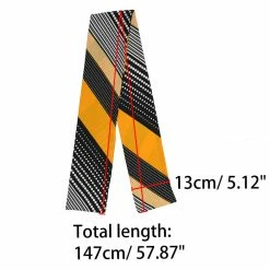 Allegra K Women Polka Dot Stripe Chain Print Long Skinny Scarf Neck Scarves Neckerchief Hairband Accessories