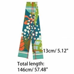 Allegra K Women Graffiti Polka Dot Stripe Scarf Neck Scarves Neckerchief Skinny Wrap Hairband