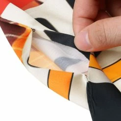 Allegra K Women Graffiti Polka Dot Stripe Scarf Neck Scarves Neckerchief Skinny Wrap Hairband