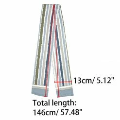 Allegra K Women Graffiti Polka Dot Stripe Scarf Neck Scarves Neckerchief Skinny Wrap Hairband