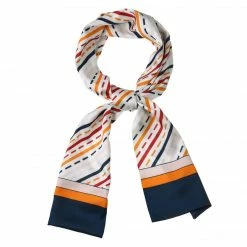 Allegra K Women Graffiti Polka Dot Stripe Scarf Neck Scarves Neckerchief Skinny Wrap Hairband