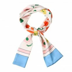 Allegra K Women Graffiti Polka Dot Stripe Scarf Neck Scarves Neckerchief Skinny Wrap Hairband