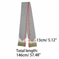 Allegra K Women Graffiti Polka Dot Stripe Scarf Neck Scarves Neckerchief Skinny Wrap Hairband