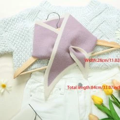Allegra K Accessories Contrast Color Triangle Neck Scarves Knit Scarf Neckerchief Winter Shawl For Women 66 Allegra K Accessories Contrast Color Triangle Neck Scarves Knit Scarf Neckerchief Winter Shawl For Women