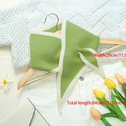 Allegra K Accessories Contrast Color Triangle Neck Scarves Knit Scarf Neckerchief Winter Shawl For Women 56 Allegra K Accessories Contrast Color Triangle Neck Scarves Knit Scarf Neckerchief Winter Shawl For Women