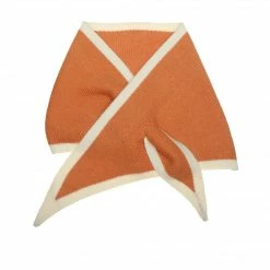 Allegra K Accessories Contrast Color Triangle Neck Scarves Knit Scarf Neckerchief Winter Shawl For Women