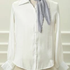 Allegra K Women Pleated Rhombus Head Scarf Wraps Scarves Neckerchief Bandana Solid Color