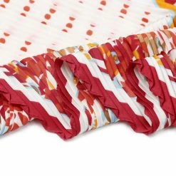 Allegra K Women Polka Dots Floral Pleated Rhombus Head Scarf Wraps Scarves Neckerchief