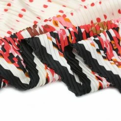 Allegra K Women Polka Dots Floral Pleated Rhombus Head Scarf Wraps Scarves Neckerchief