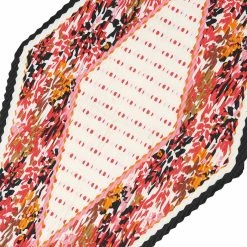 Allegra K Women Polka Dots Floral Pleated Rhombus Head Scarf Wraps Scarves Neckerchief