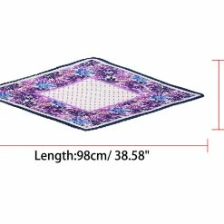 Allegra K Women Polka Dots Floral Pleated Rhombus Head Scarf Wraps Scarves Neckerchief