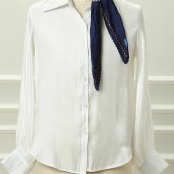 Allegra K Women Rhombus Pleated Scarf Contrast Color Stripe Heart Neck Scarves Neckerchief Accessories