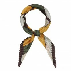 Allegra K Accessories Women's Retro Pleated Plaid Rhombus Head Neck Scarf Scarves Checkered Neckerchief