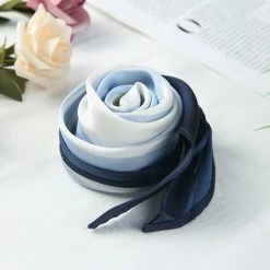 Allegra K Accessories Women Satin Rhombus Neck Scarf Stripe Print For Shirts Ponytail Neckerchief Bag Accessory For Summer Bandana