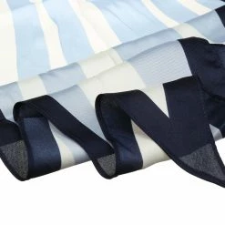 Allegra K Accessories Women Satin Rhombus Neck Scarf Stripe Print For Shirts Ponytail Neckerchief Bag Accessory For Summer Bandana