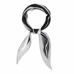 Allegra K Accessories Women Satin Rhombus Neck Scarf Stripe Print For Shirts Ponytail Neckerchief Bag Accessory For Summer Bandana