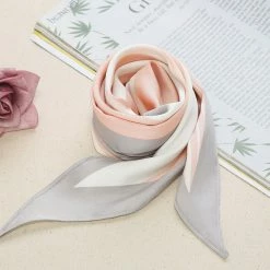 Allegra K Accessories Women Satin Rhombus Neck Scarf Stripe Print For Shirts Ponytail Neckerchief Bag Accessory For Summer Bandana