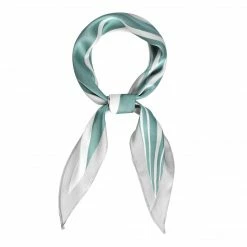 Allegra K Accessories Women Satin Rhombus Neck Scarf Stripe Print For Shirts Ponytail Neckerchief Bag Accessory For Summer Bandana