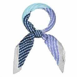 Allegra K Argyle Color Block Pleated Neck Scarf Neckerchief Bandana For Women Lady Accessories
