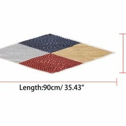 Allegra K Argyle Color Block Pleated Neck Scarf Neckerchief Bandana For Women Lady Accessories