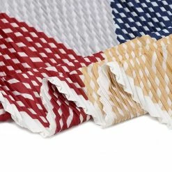 Allegra K Argyle Color Block Pleated Neck Scarf Neckerchief Bandana For Women Lady Accessories