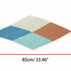 Allegra K Argyle Color Block Pleated Neck Scarf Neckerchief Bandana For Women Lady Accessories