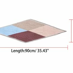 Allegra K Argyle Color Block Pleated Neck Scarf Neckerchief Bandana For Women Lady Accessories