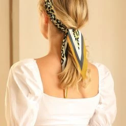 Allegra K Animal Print Leopard Rhombus Rhombic Scarf Neck Scarves Neckerchief For Women Accessories