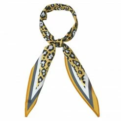 Allegra K Animal Print Leopard Rhombus Rhombic Scarf Neck Scarves Neckerchief For Women Accessories