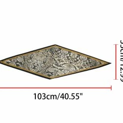 Allegra K Animal Print Leopard Rhombus Rhombic Scarf Neck Scarves Neckerchief For Women Accessories