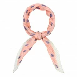 Allegra K 50s Pleated Neck Scarf For Women Rhombus Handkerchief Polka Dot Bandana Hair Wraps Headbands