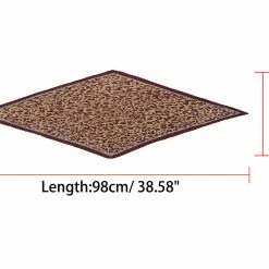 Allegra K Accessories Leopard Print Pleated Rhombus Scarf Neck Scarves Neckerchief For Women Lady