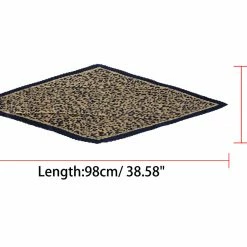 Allegra K Accessories Leopard Print Pleated Rhombus Scarf Neck Scarves Neckerchief For Women Lady