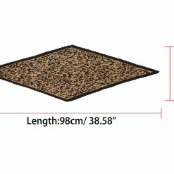 Allegra K Accessories Leopard Print Pleated Rhombus Scarf Neck Scarves Neckerchief For Women Lady