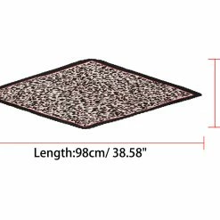 Allegra K Accessories Leopard Print Pleated Rhombus Scarf Neck Scarves Neckerchief For Women Lady