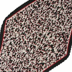 Allegra K Accessories Leopard Print Pleated Rhombus Scarf Neck Scarves Neckerchief For Women Lady