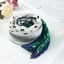 Allegra K Pleated Rhombus Scarf Neck Scarves Neckerchief Headbands For Women